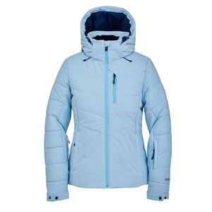 SPYDER Woman’s Blue Insulated Coat with Faux Fur Hood